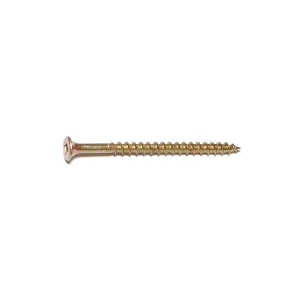 Buildright #8, Square Drive, Flat Head Wood Screw, Zinc Yellow Steel, 2500 PK 07418 - main